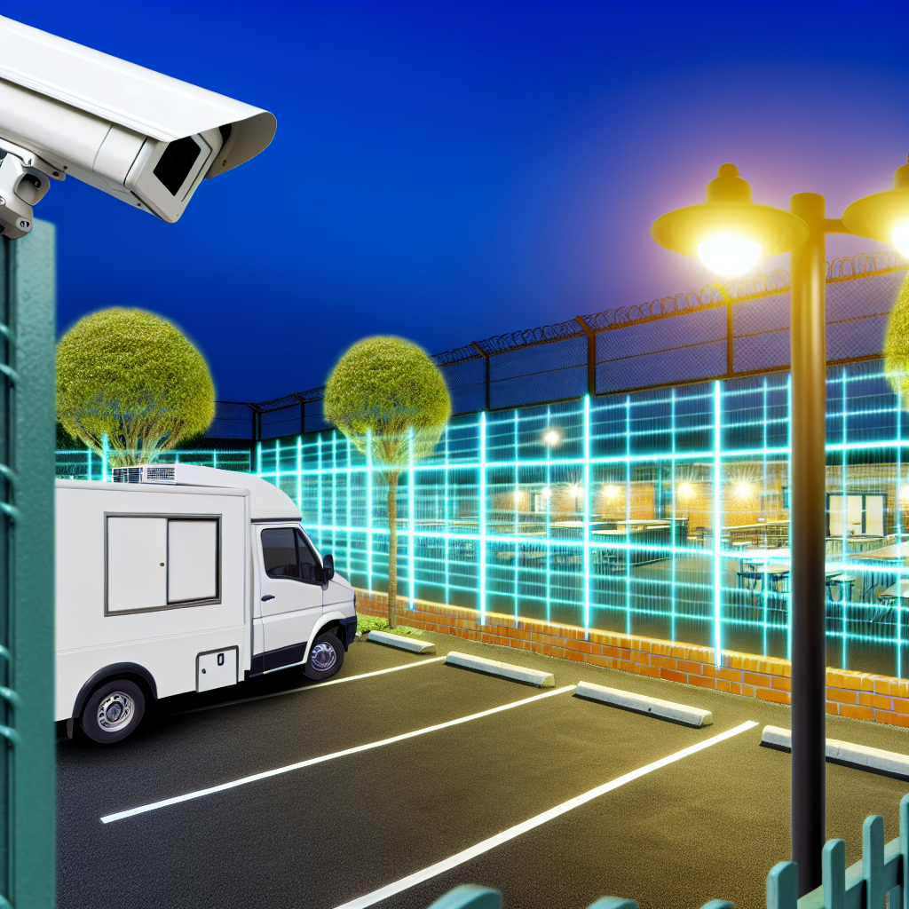 Food truck parked in a secure lot