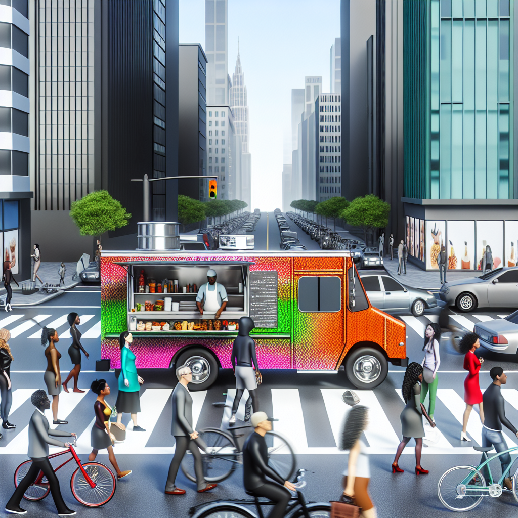 Food Truck in Urban Environment