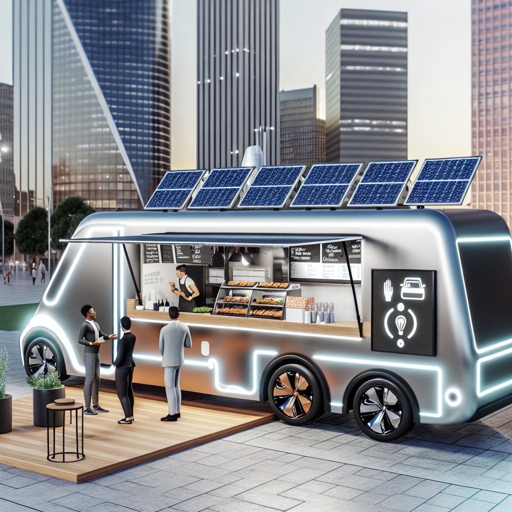 Modern food truck with technology features