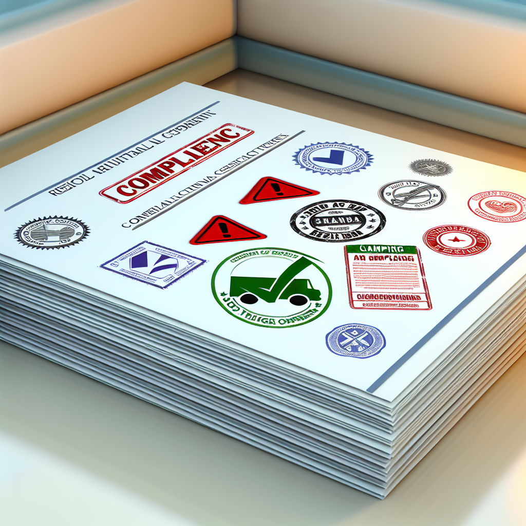 Regulatory documents representing compliance requirements for food truck owners