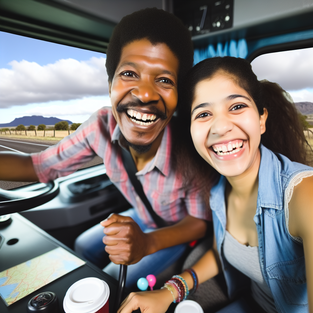 Young Trucking Couple