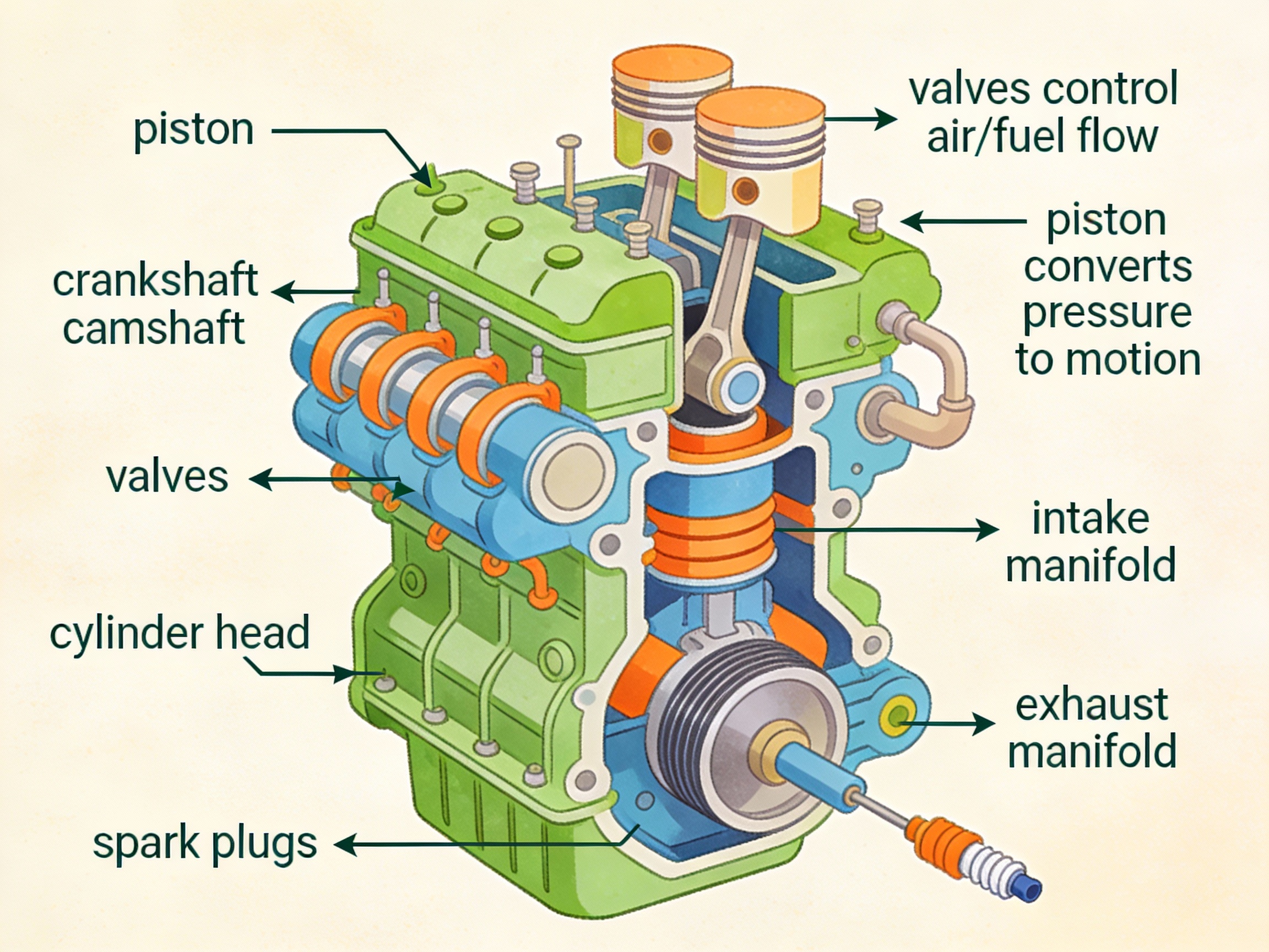Engine components impacting performance