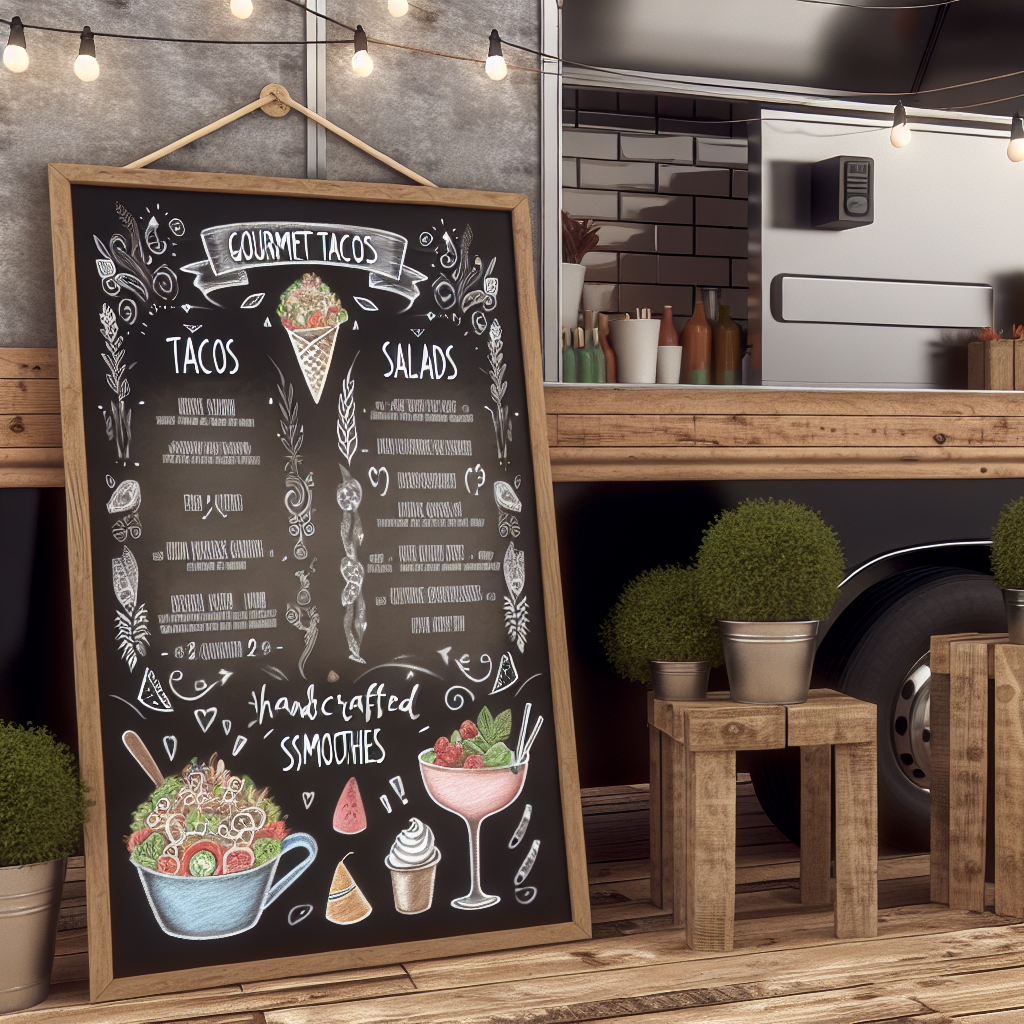 Chalkboard Food Truck Menu