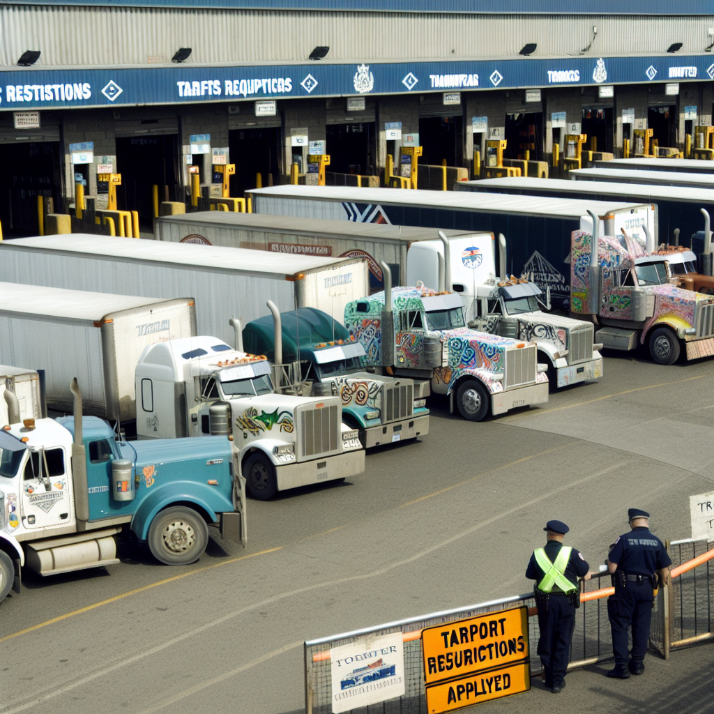 Trucks at Border Crossing
