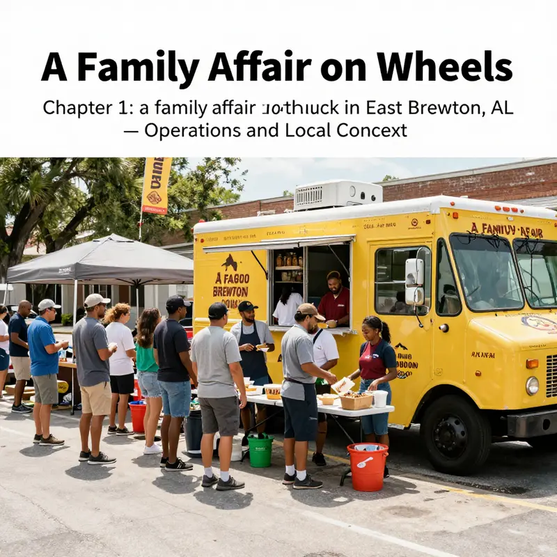 A Family Affair Food Truck serving East Brewton neighbors at a local Forrest Ave corner.