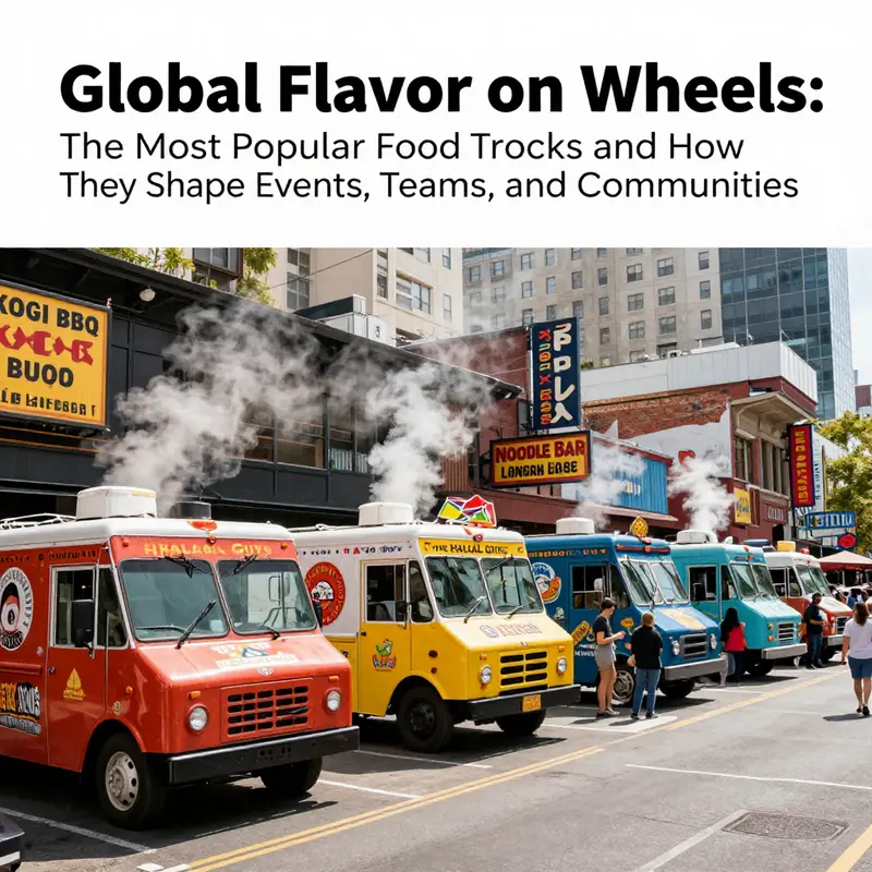 Iconic trucks from around the world demonstrate why the most popular food trucks matter to events, communities, and brand-building.