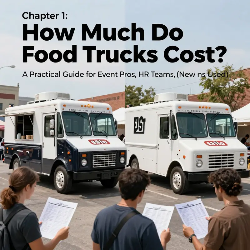 New vs. used trucks show the upfront price spectrum buyers weigh when planning a mobile kitchen.