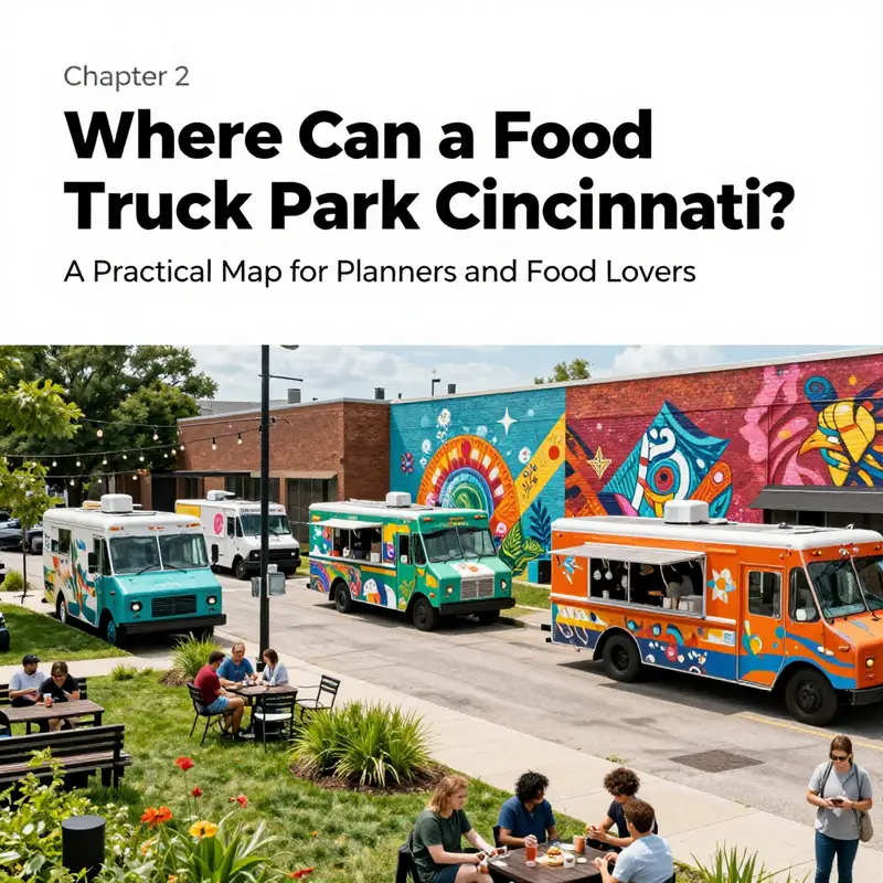 Central Cincinnati anchors the mobile dining scene with The Pitch Cincy as a hub for diverse cuisines and live moments.