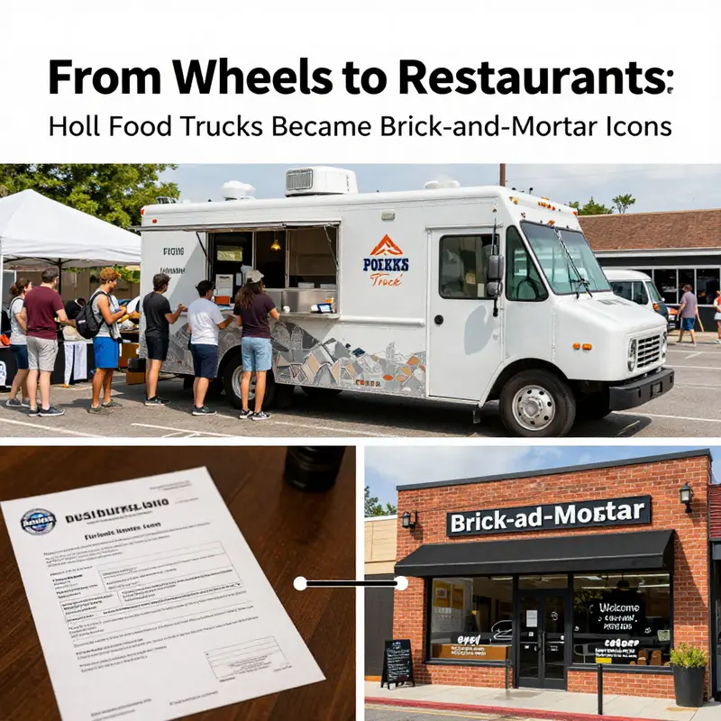 Mobility sparks ideas: a food truck serves as a community hub that evolves into a permanent dining destination.
