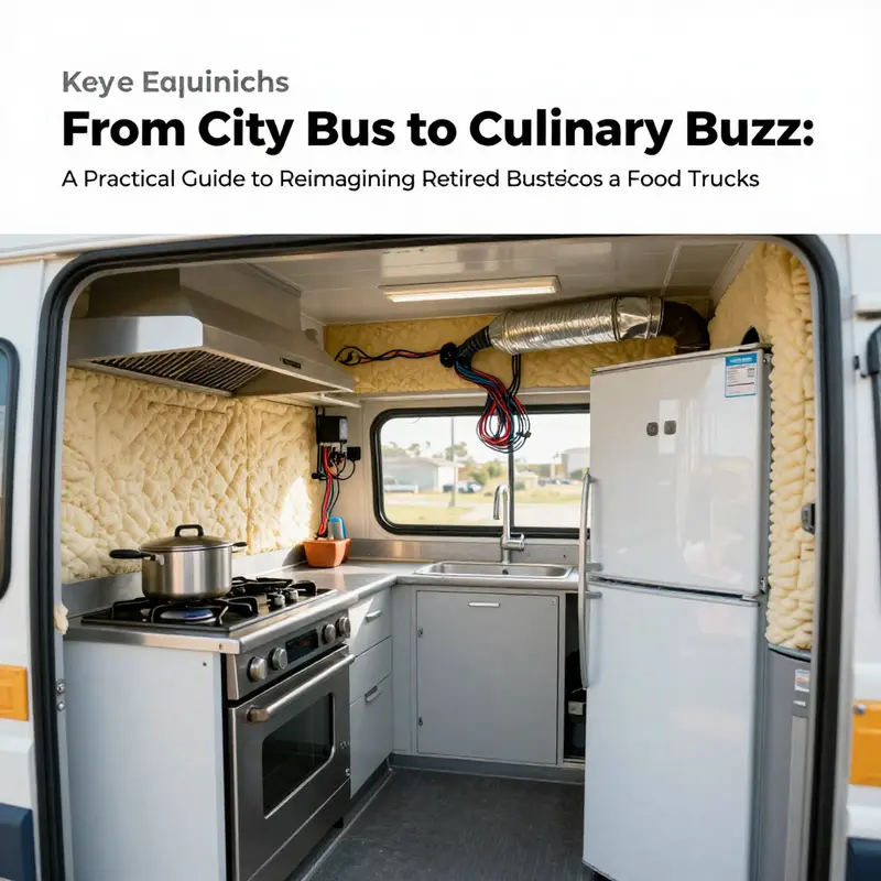 Feasibility checks and space planning for bus-to-truck conversion.