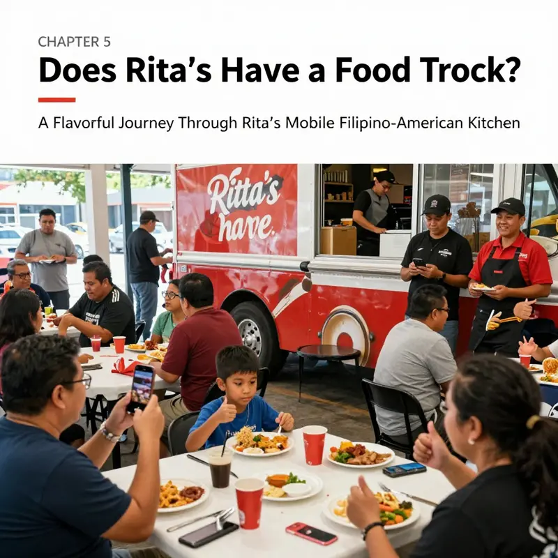 Rita’s Food Truck demonstrates its mobile presence and operating model in a busy event setting.