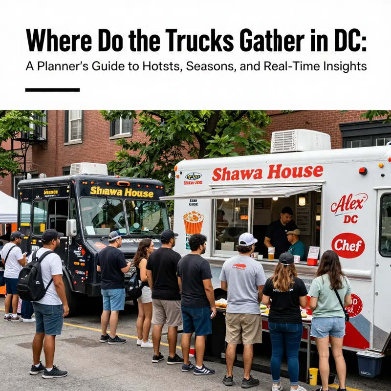 Regular DC hotspots like the National Mall, Pennsylvania Avenue NW, and H Street NE host consistent food truck gatherings, drawing diverse crowds.