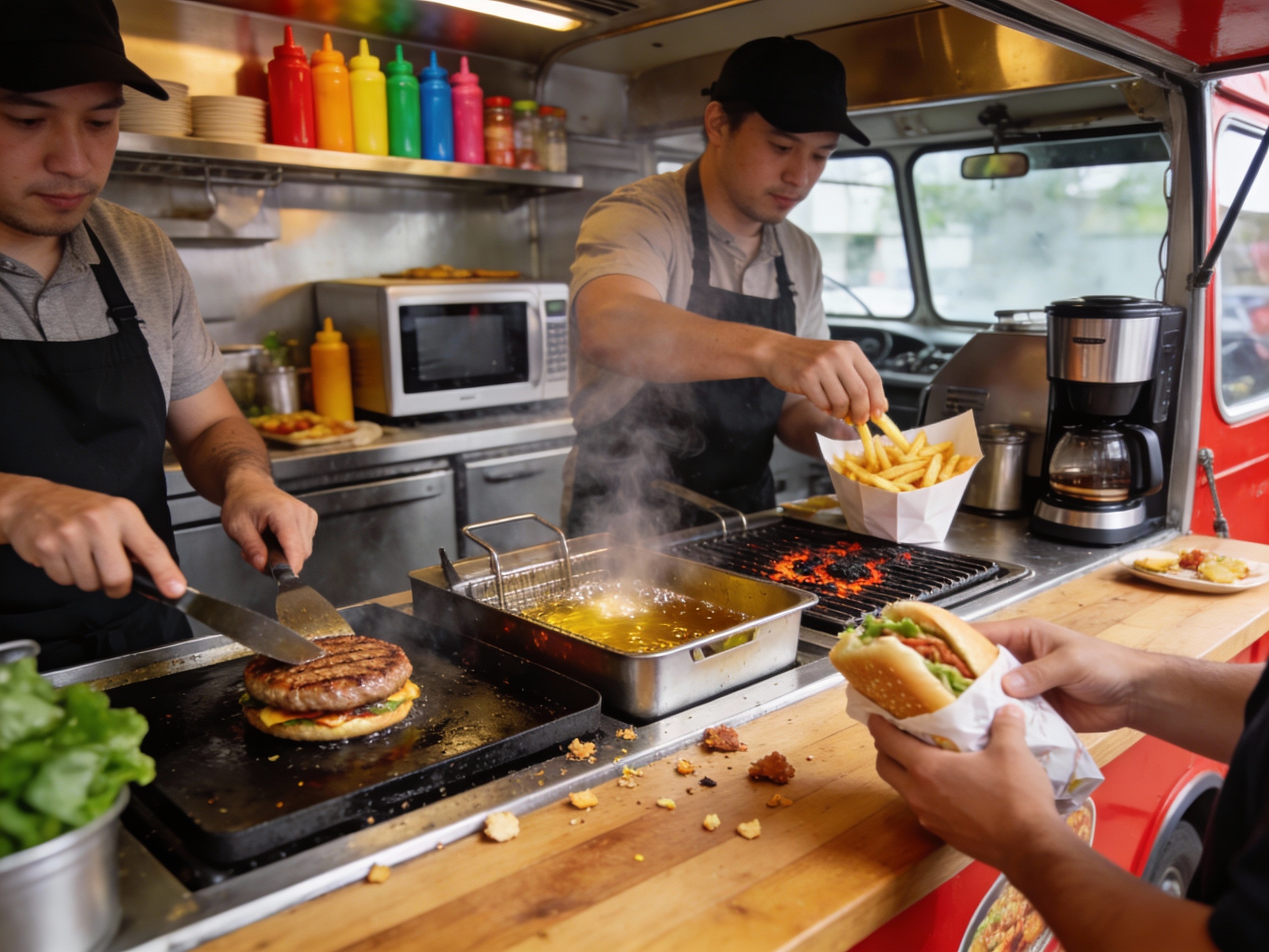 Interior of a Food Truck