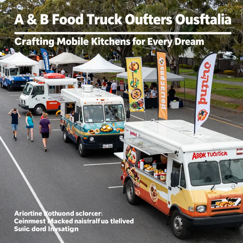 A & B Food Truck Outfitters’ bustling workshop in Thomastown, Victoria.
