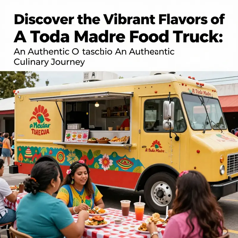 A vibrant food truck serving urban Mexican cuisine in an energetic setting, symbolizing community engagement and culinary richness.