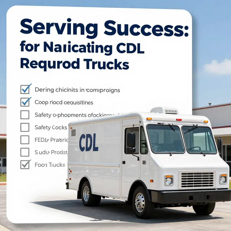 Infographic detailing CDL requirements essential for food truck operators.