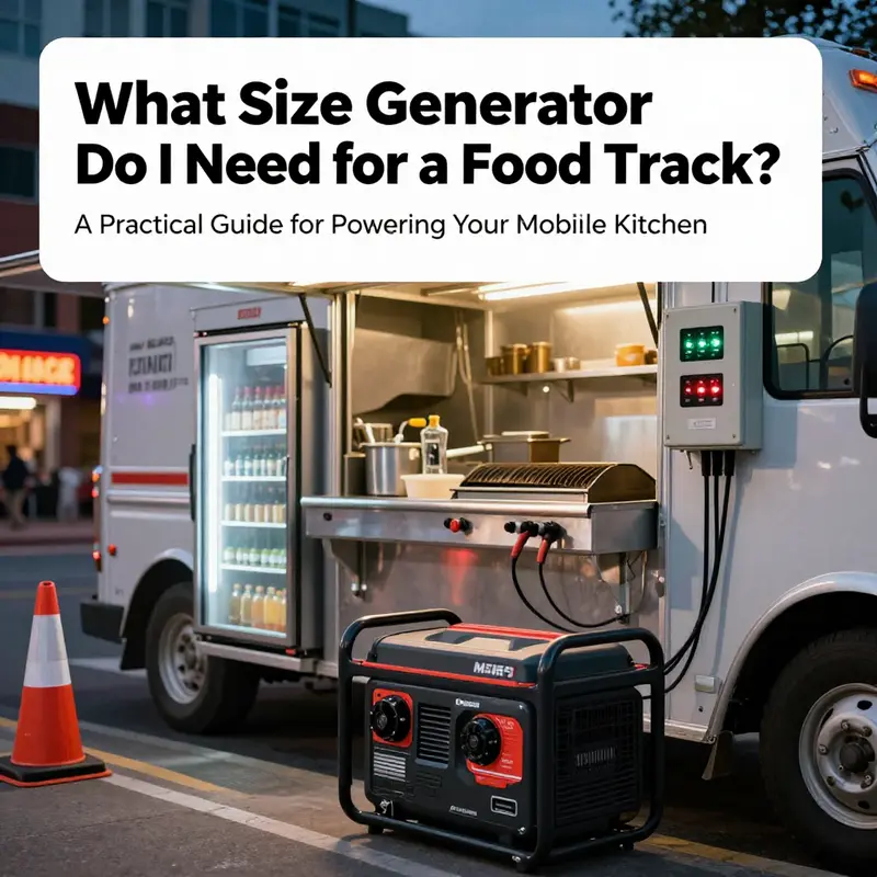 Understanding how running loads and startup surges determine generator size for a mobile kitchen.