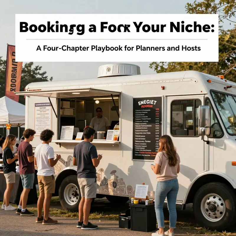 Niche-focused menu and visible compliance signals set the foundation for event-ready bookings.