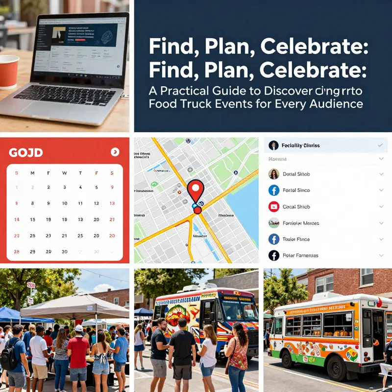 Digital discovery: calendars, maps, and social posts help locate food truck events.
