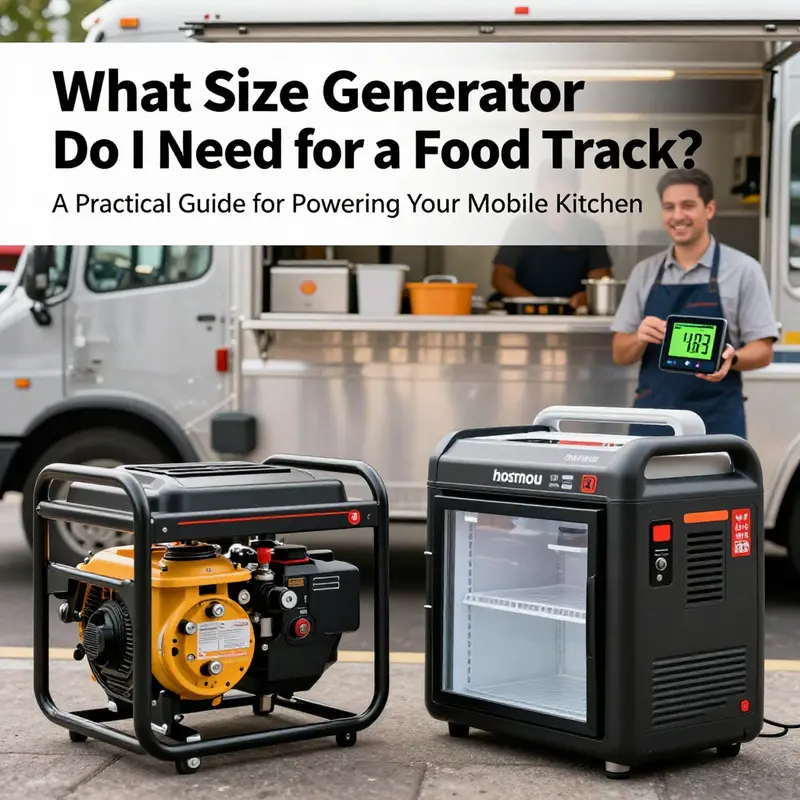 Understanding how running loads and startup surges determine generator size for a mobile kitchen.