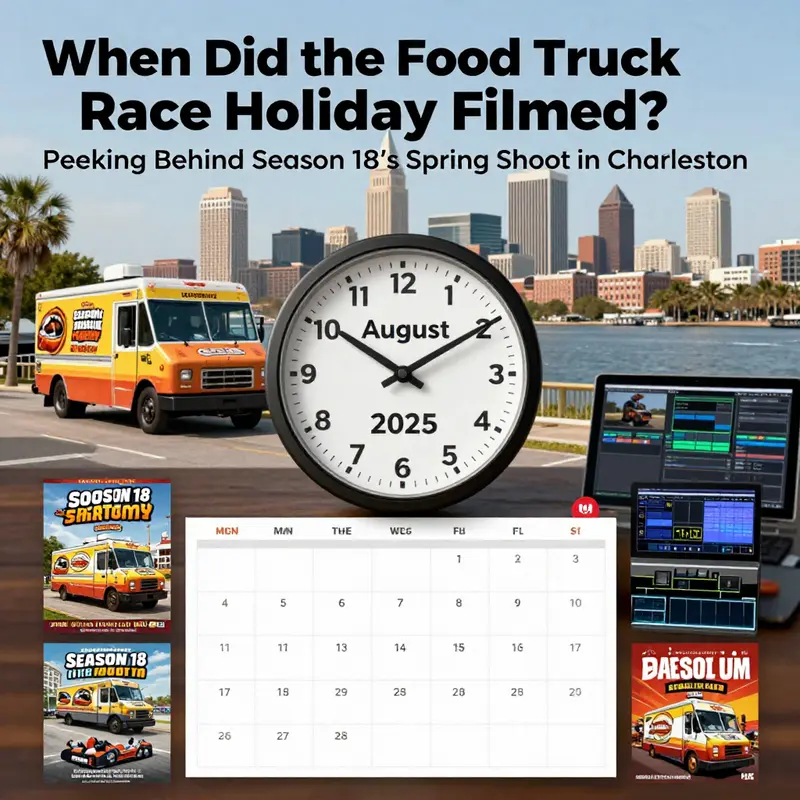 Spring 2025 filming window for Season 18 in Charleston, with trucks and production gear on location.