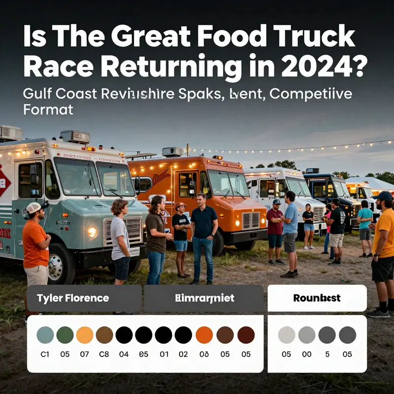 A sweeping look at the Gulf Coast revival, with trucks lined up and the season’s revival energy on full display.