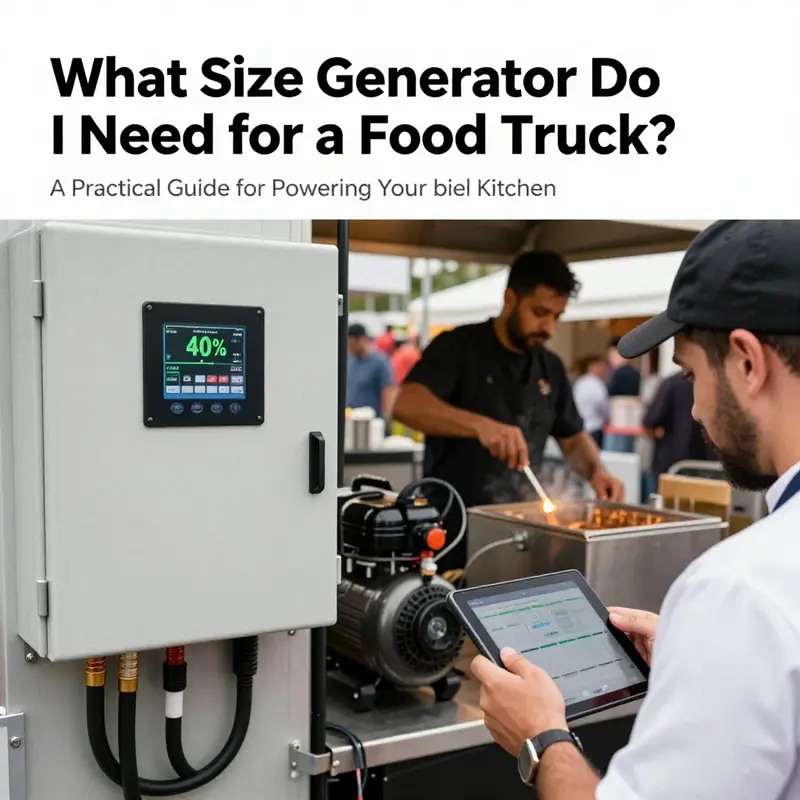 Understanding how running loads and startup surges determine generator size for a mobile kitchen.