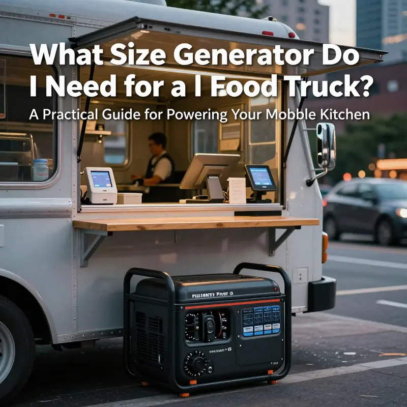 Understanding how running loads and startup surges determine generator size for a mobile kitchen.