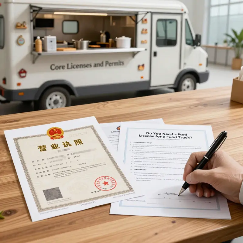 Foundational regulation: the essential Food Operation License anchors mobile food safety.