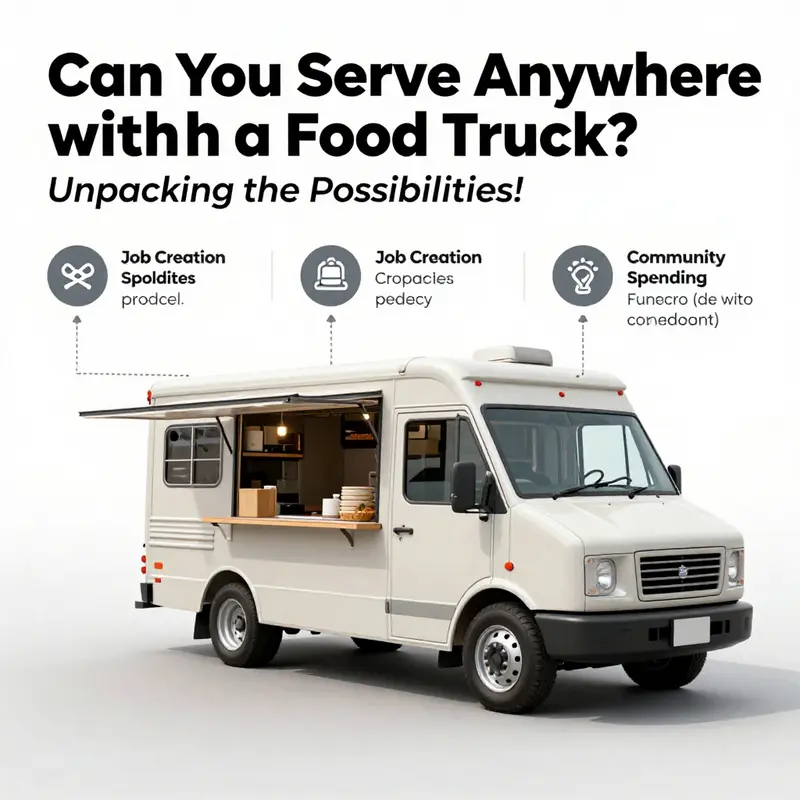 A lively scene of a food truck operating legally in a city, highlighting the importance of permits and local regulations.