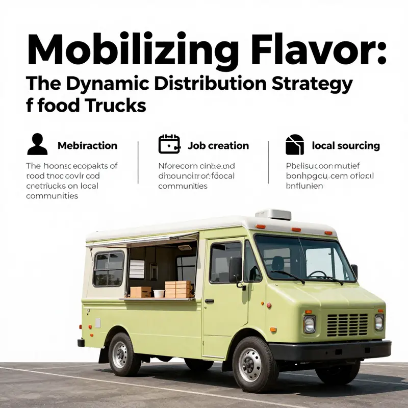 A food truck serving a diverse crowd, illustrating the dynamic mobile distribution strategy at work.