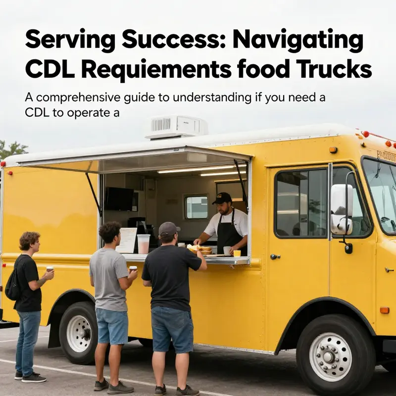A bustling food truck scene with chefs serving a diverse group of customers, symbolizing the vitality of the mobile food industry.