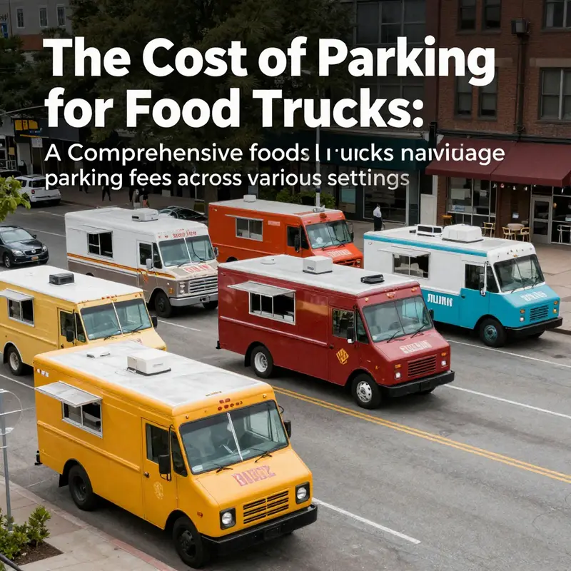 A vibrant collection of food trucks parked in a city setting, representing the diversity and appeal of mobile food vendors.