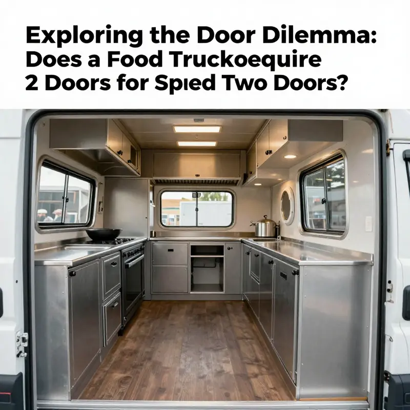 A food truck streamlining its service with an efficient layout.