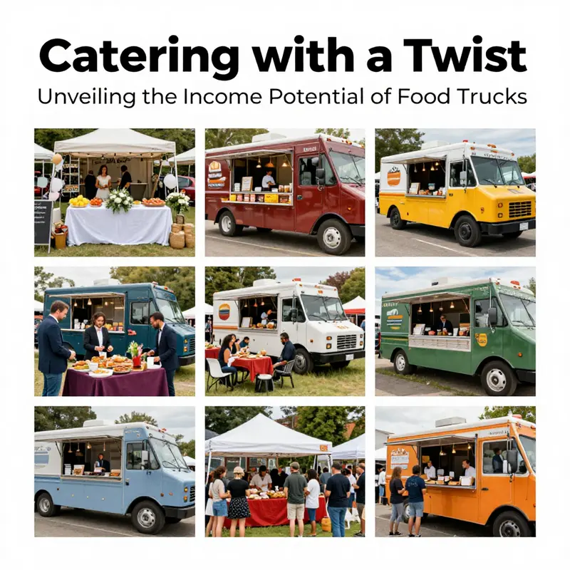A visual representation of the income variability for food truck catering across different events.