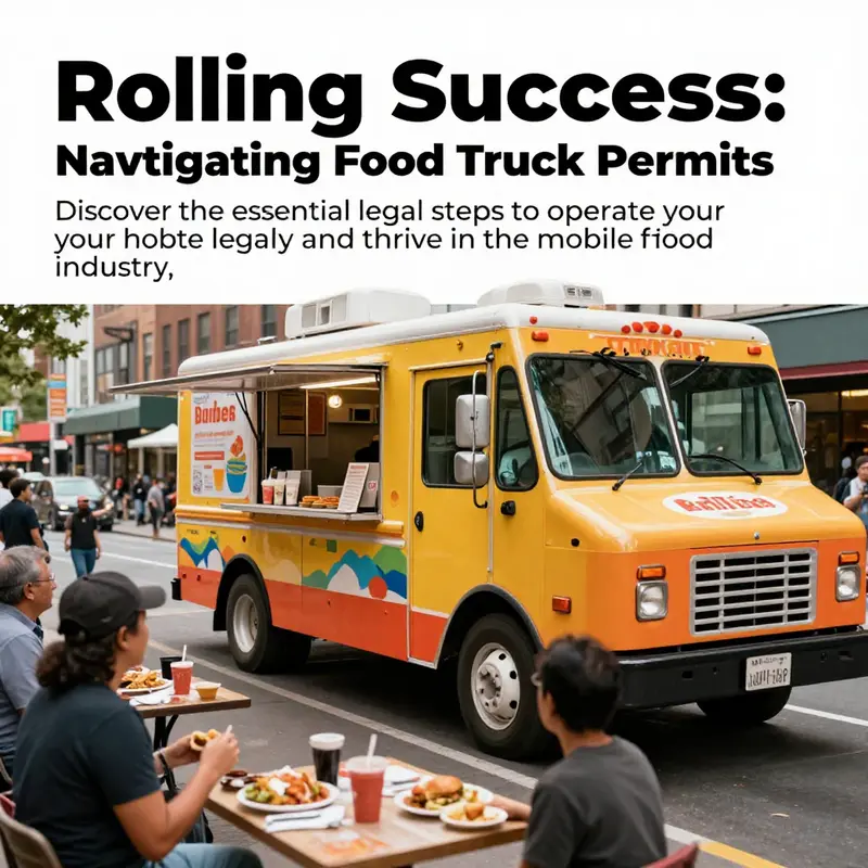 A busy food truck surrounded by happy customers, celebrating the vibrant atmosphere of mobile food service.