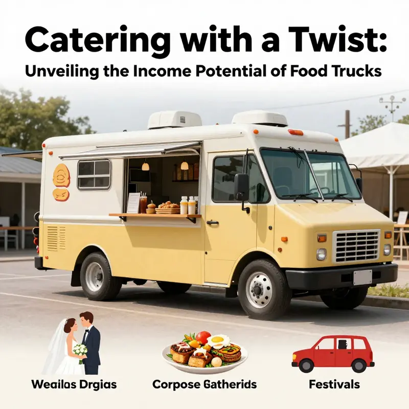A visual representation of the income variability for food truck catering across different events.