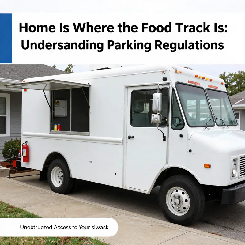 Food truck parked in a residential area, illustrating local zoning rules.