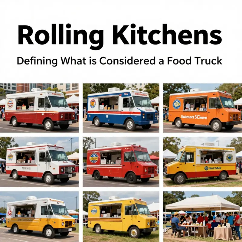 A vibrant food truck showcasing its kitchen setup and customer service window.