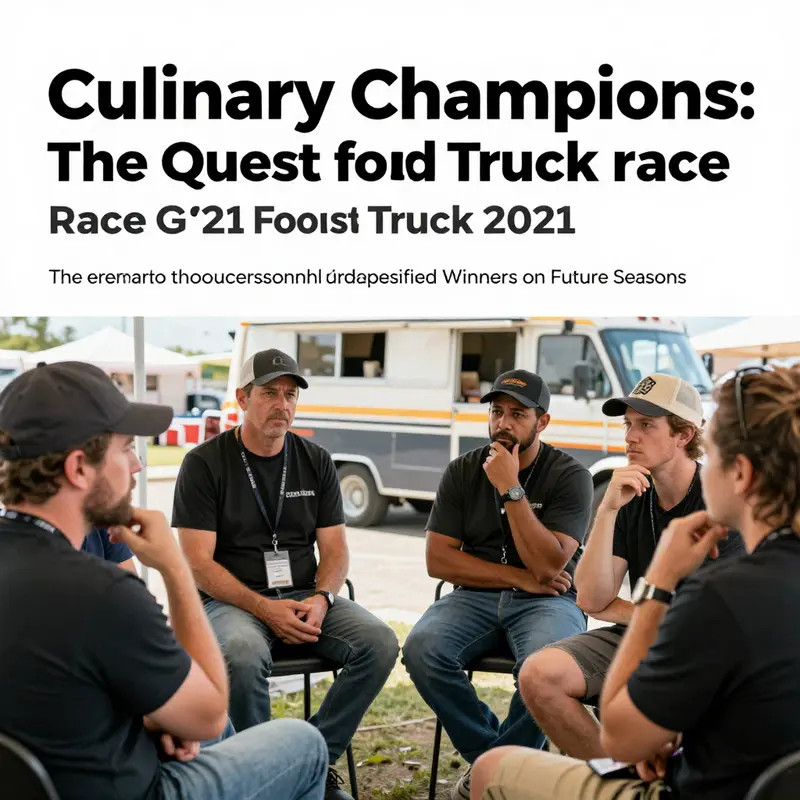 The dynamic and vibrant scene of food trucks filled with culinary delights during the 2021 race.