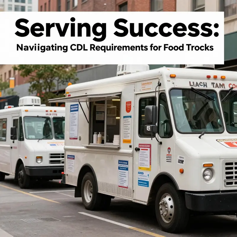 Infographic detailing CDL requirements essential for food truck operators.