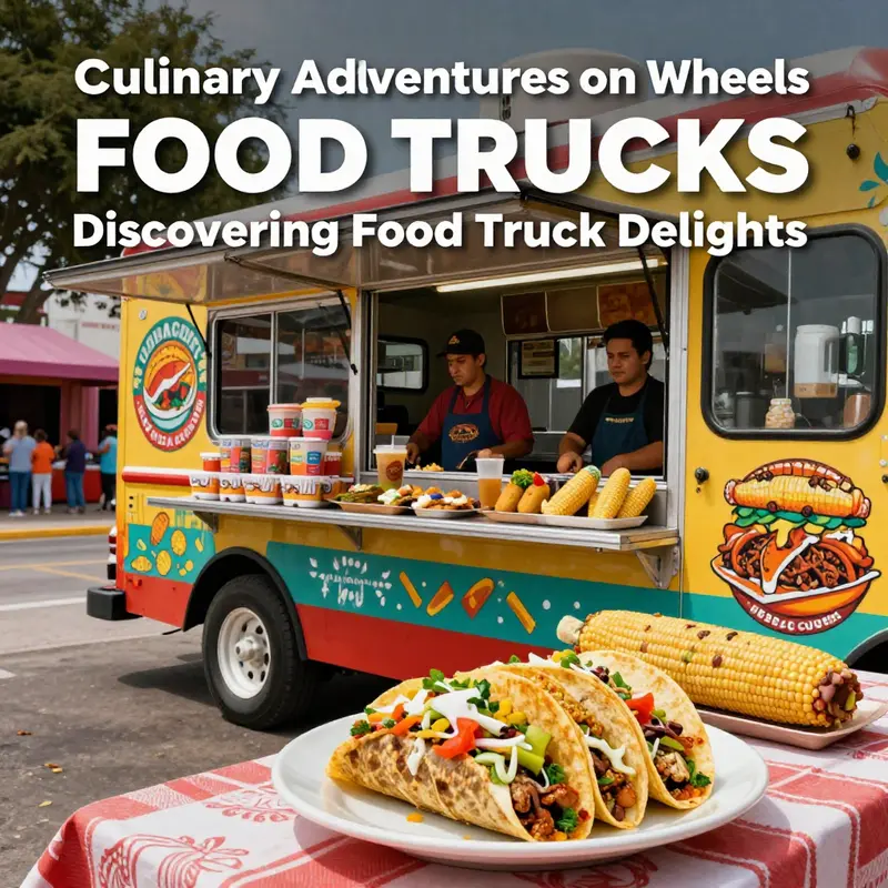 A food truck brimming with irresistible Mexican dishes, representing the colorful culture and vibrant flavors.