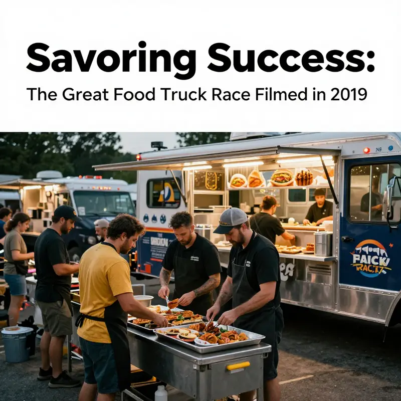 Food trucks positioned along Newport’s picturesque waterfront, showcasing the stunning scenery and bustling atmosphere from the filming of the 2019 season.