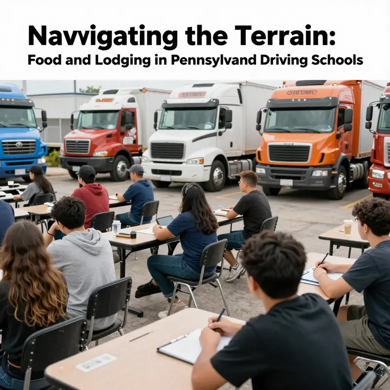 Students engaging in hands-on training at a PA truck driving school.