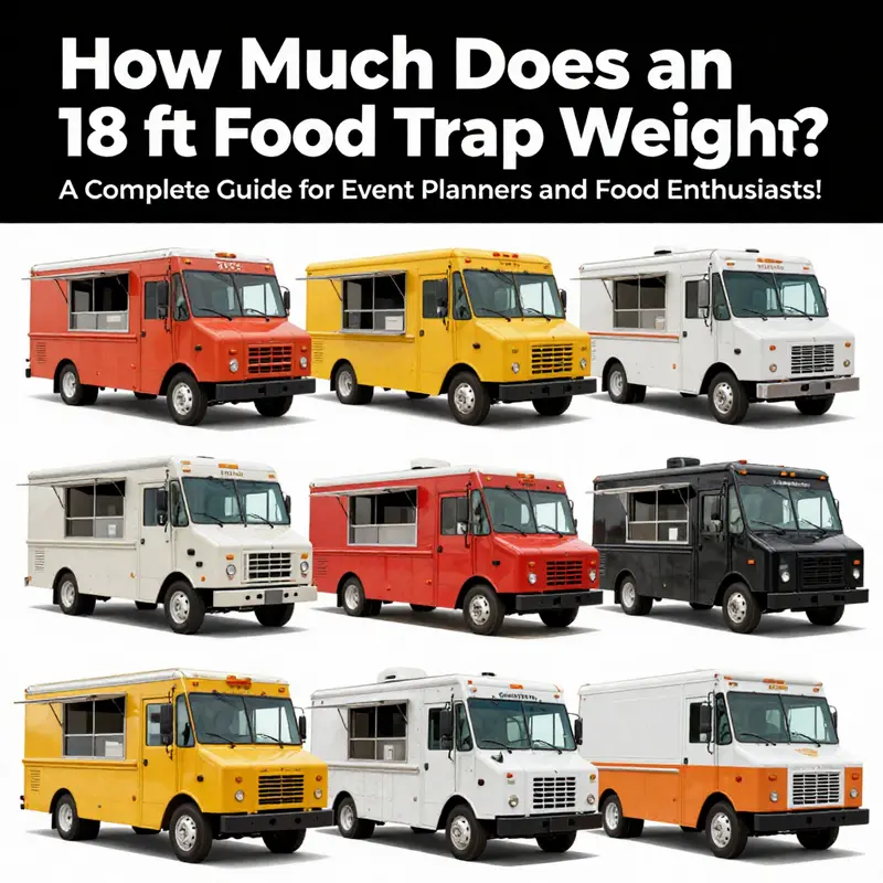 Comparative weight specifications of various 18 ft food trucks.