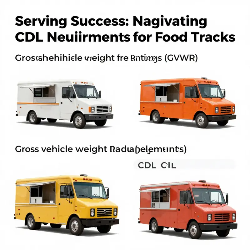 Infographic detailing CDL requirements essential for food truck operators.