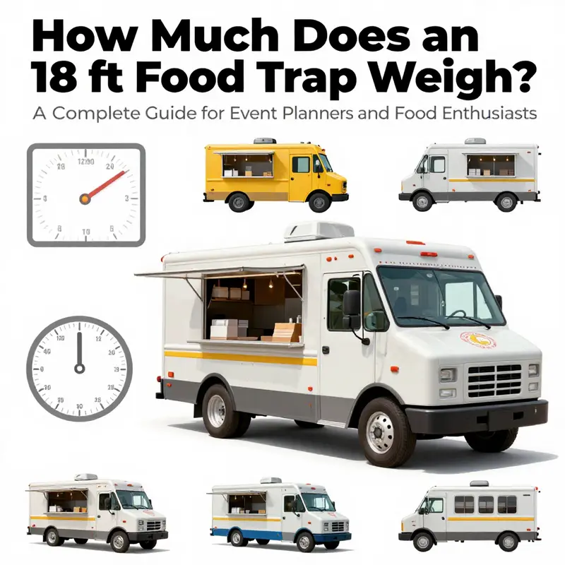 Comparative weight specifications of various 18 ft food trucks.