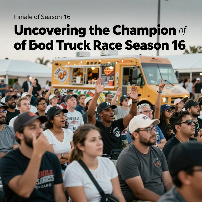 The winning food truck from Season 16, buzzing with excitement and delicious food.