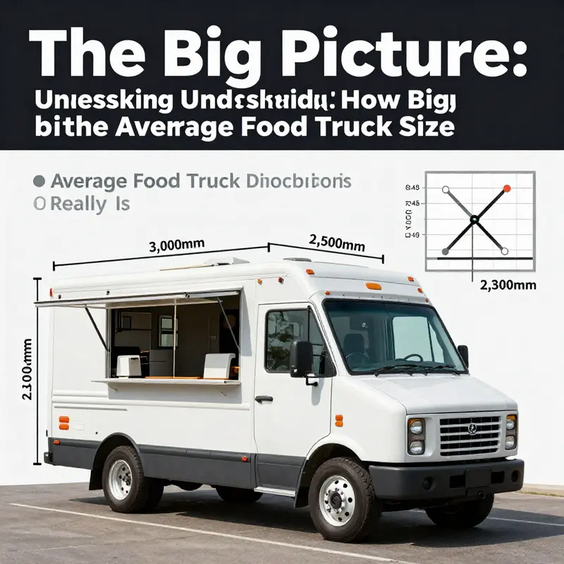 Visualizing the average dimensions of food trucks: a guide for event planners.