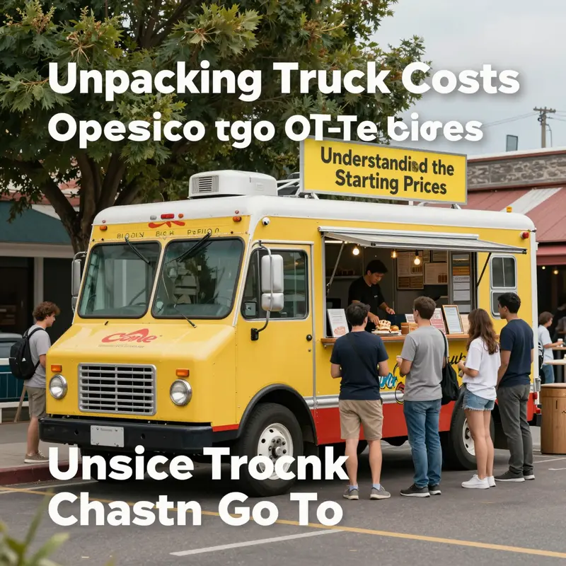 A bustling food truck representing the basic entry costs for starting a mobile kitchen.